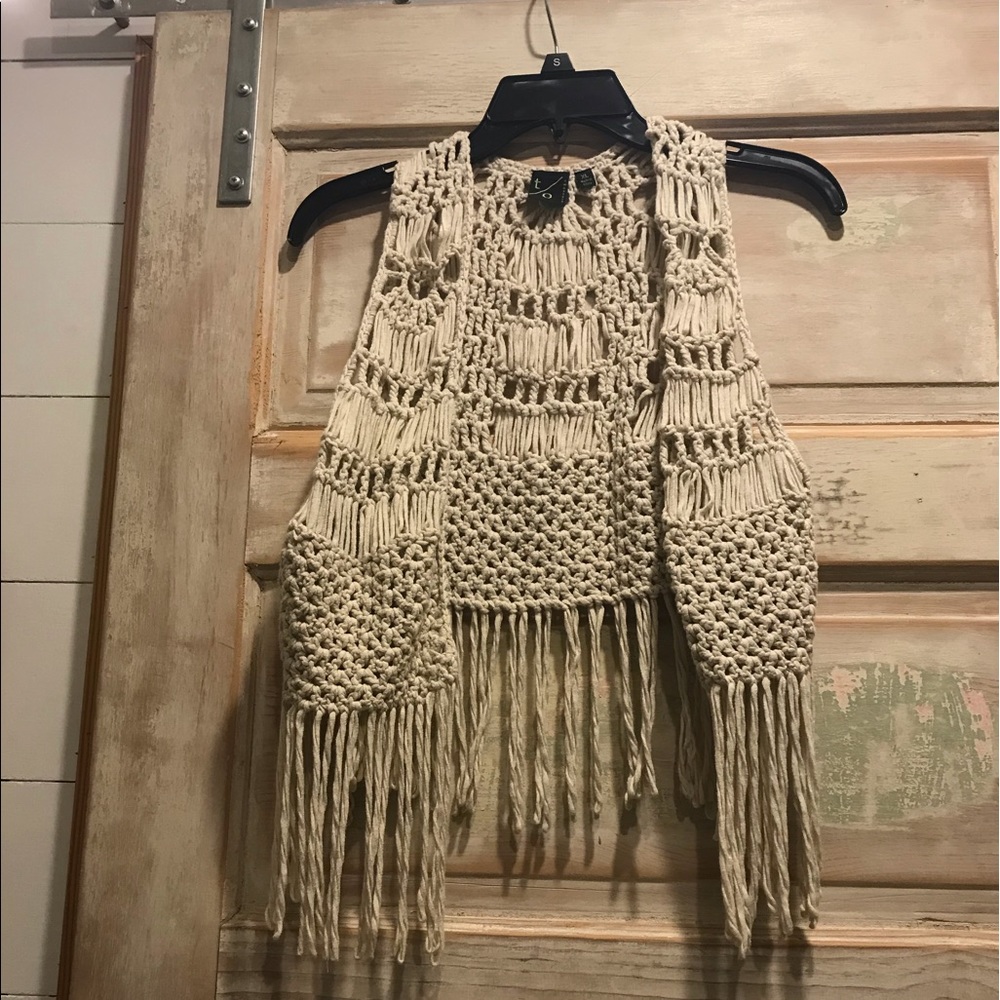 Lace tunic vest